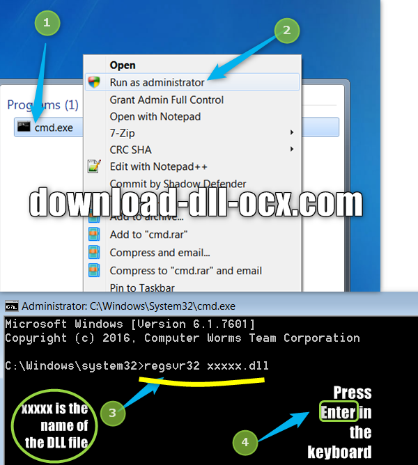 How to register dll files in Windows systems 11, 10, 7, 8, 8.1 and windows xp,vista 32bit? regsvr32 Apphlpdm.dll
